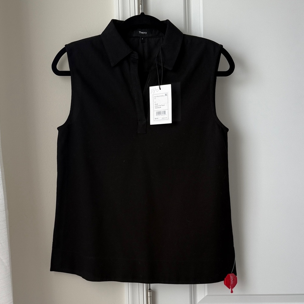 NWT Theory Black Polo Shell 🖤